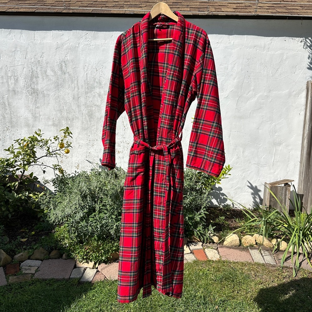 Pottery Barn 100% Cotton Flannel Robe
